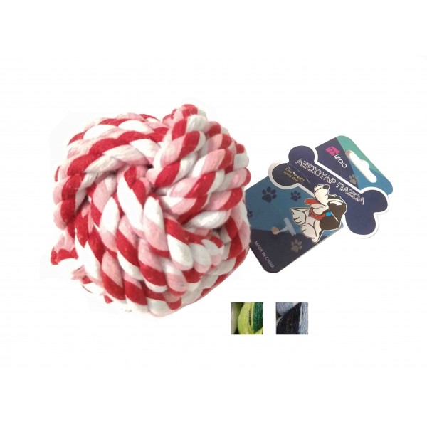 ΠΑΙΧΝΙΔΙ ΣΚΥΛΟΥ ΜΠΑΛΑ ΜΕ ΚΟΜΠΟΥΣ ΣΕ 3 ΧΡΩΜΑΤΑ 8CM